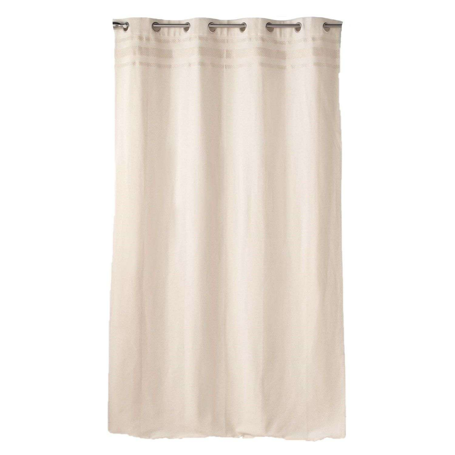 Rideau à Œillets Japandi coton jacquard fils métallisés écru 140 x 240 cm – Altha Douceur d'Intérieur