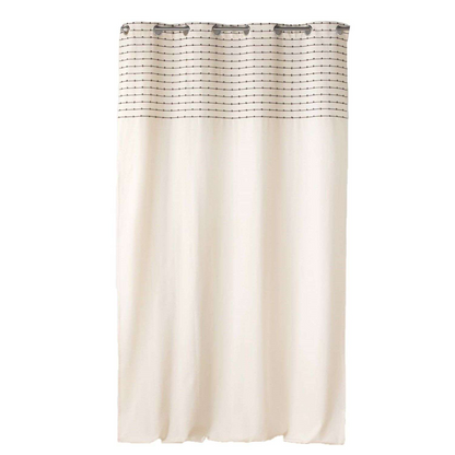 Rideau à œillets Japandi en coton recyclé écru 140 x 240 cm – Canna Douceur d'Intérieur