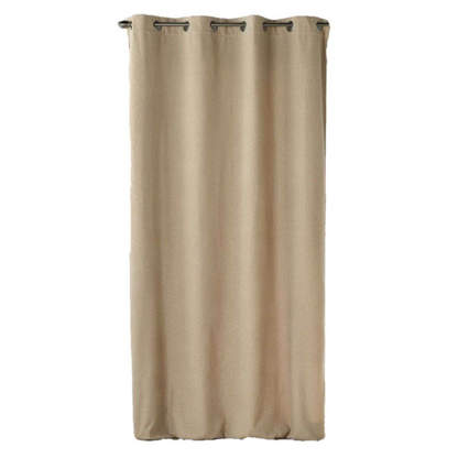 Rideau Japandi à Œillets en Bouclette Unie Beige 140 x 240 cm – Beli Douceur d'Intérieur
