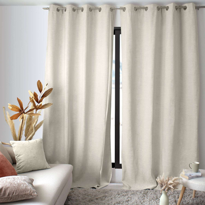Rideau Thermique Japandi Occultant Velours Beige 140x260 cm – Velvet
