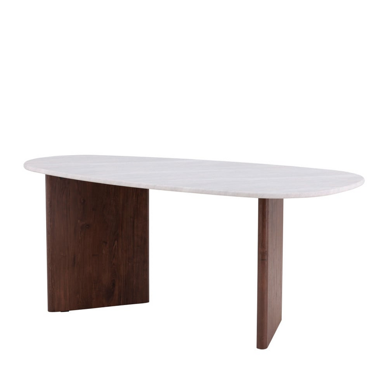 Table à Manger Japandi effet marbre 8 personnes – Gronvik