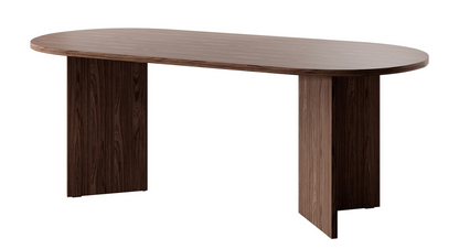 Table à Manger Japandi effet noyer marron 204x90 cm – Ovo