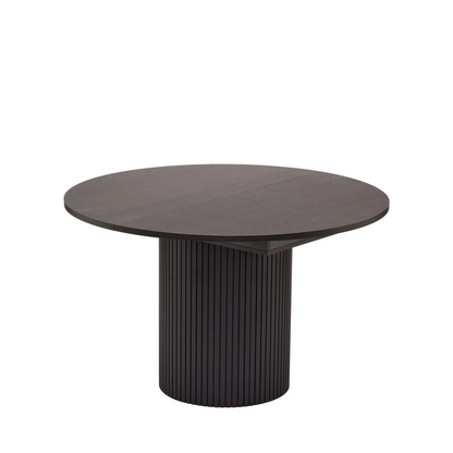 Table à Manger Extensible Japandi 4 à 6 Personnes Bois Clair ø120-160x120cm - Toscana