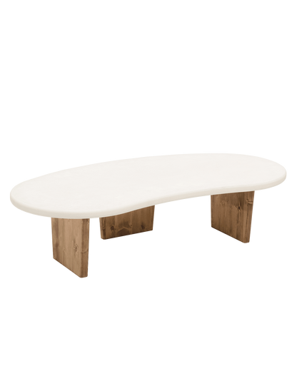 Table Basse Japandi bois massif de peuplier trois pieds 120 cm – Bimba