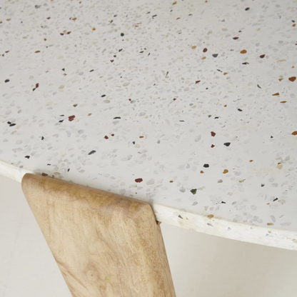 Table Basse Japandi effet terrazzo et bois de manguier – Galto
