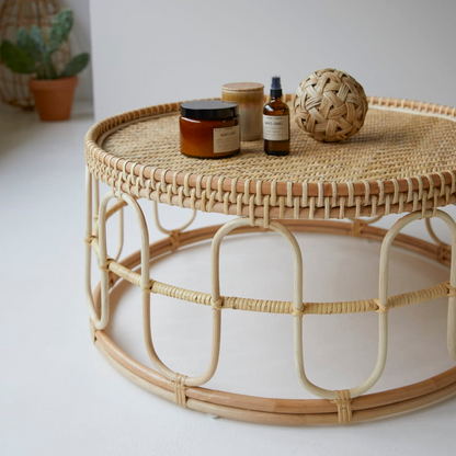 Table Basse Japandi en Rotin – Samson