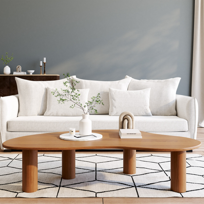 Table Basse Japandi ovoïde bois acacia L145 – Sacramento