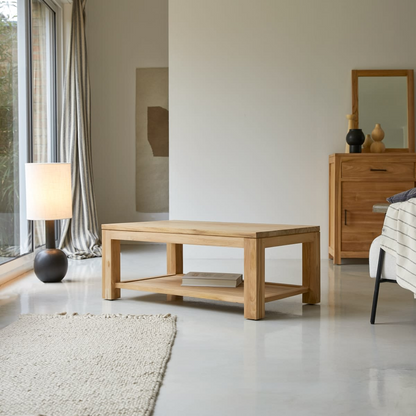 Table Basse Japandi rectangulaire teck massif – Eve