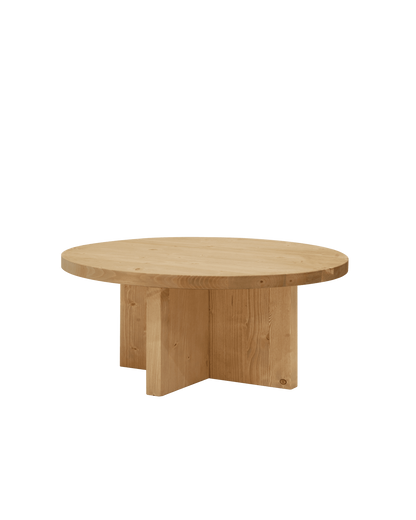 Table Basse Japandi ronde sapin vieilli Ø60x33,2cm – Tokyo i