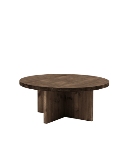 Table Basse Japandi ronde sapin vieilli Ø60x33,2cm – Tokyo i