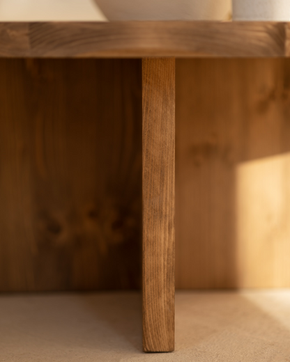 Table Basse Japandi ronde sapin vieilli Ø60x33,2cm – Tokyo i