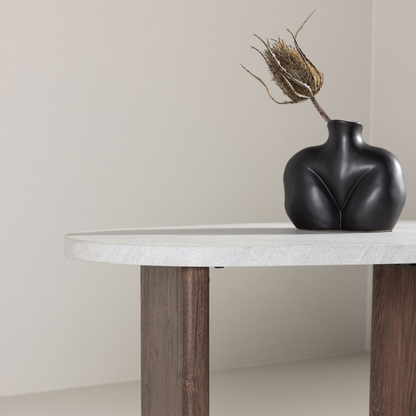 Table d'Appoint Japandi bois design marron – Gonvy