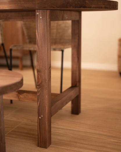 Table de Salle à Manger Japandi en Bois de Sapin 160x75cm – Olivia