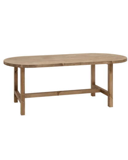 Table de Salle à Manger Japandi en Bois de Sapin 160x75cm – Olivia