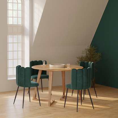 Table Ronde Japandi en Bois d'Acacia D115 cm – Iguana