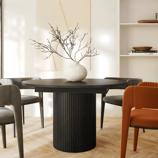 table japandi extensible noir