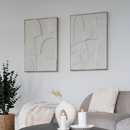 Tableau Blanc Japandi contemporain – Madeline