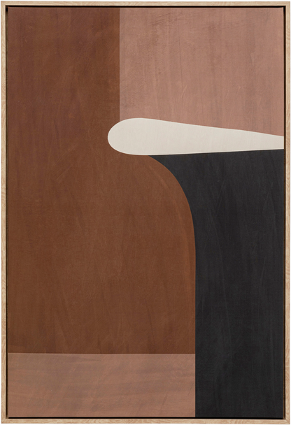 Tableau en Polyester Marron et Noir Japandi 63x93 – Classic