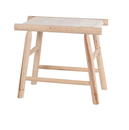 Tabouret Japandi à cordes ivoire – Bonnie