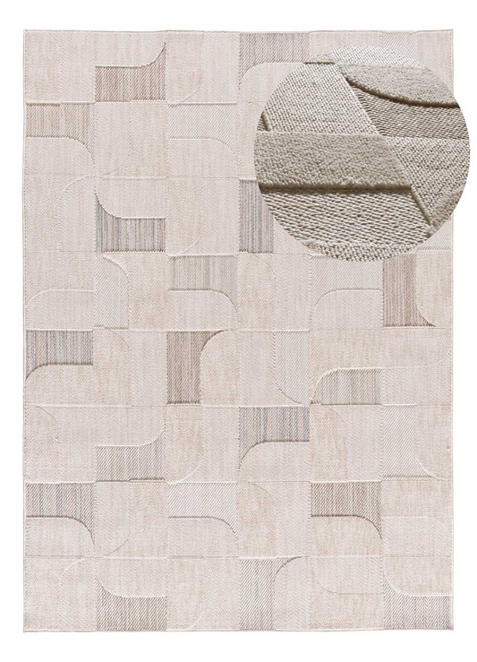 Tapis à Relief Japandi style ethnique beige 154x230 cm – Element