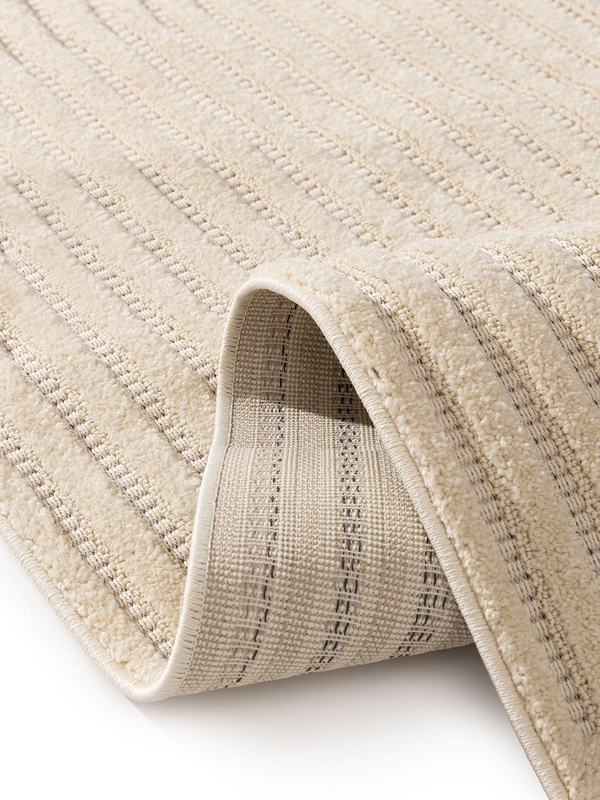 Tapis Japandi Geométrique Blanc Crème – Leo
