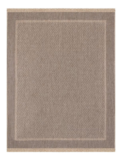 Tapis Japandi jute beige noir 80x220 - PENNY