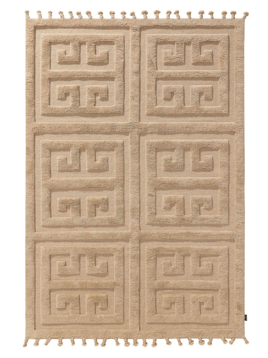 Tapis de laine Japandi beige 160x230 – Minos