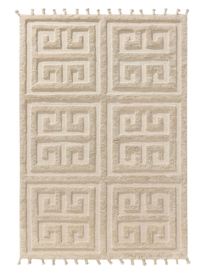 Tapis de laine Japandi beige 160x230 – Minos