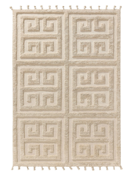 Tapis de Laine Japandi Crème 160x230 – Minos