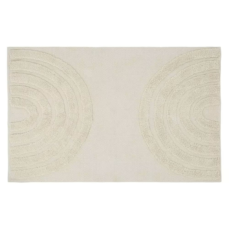 Tapis Japandi motifs graphiques écrus 140x200 - LOTARO