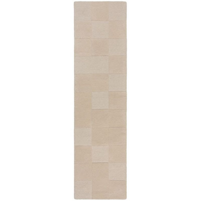 Tapis en laine beige Japandi 120 x 170 - Checkerboard