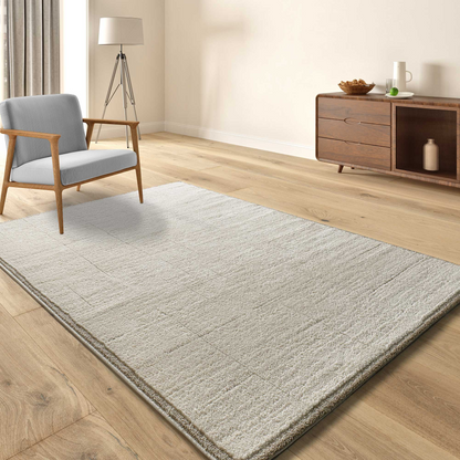 Tapis Géométrique Japandi en relief crème 120x170 cm – Candela