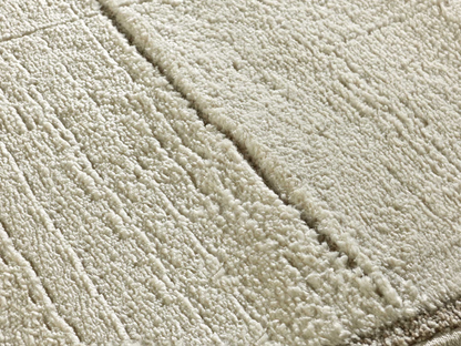 Tapis Géométrique Japandi en relief crème 120x170 cm – Candela