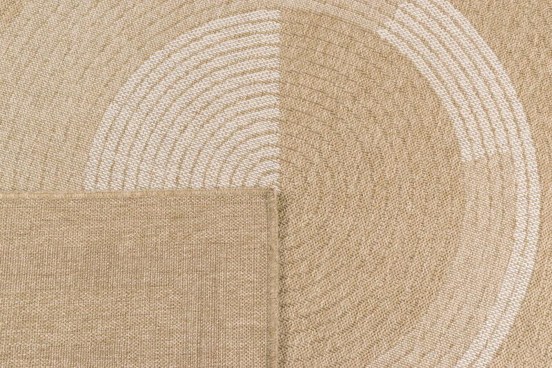 Tapis Japandi intérieur/extérieur effet jute motif abstrait blanc 160x230 – ART 7