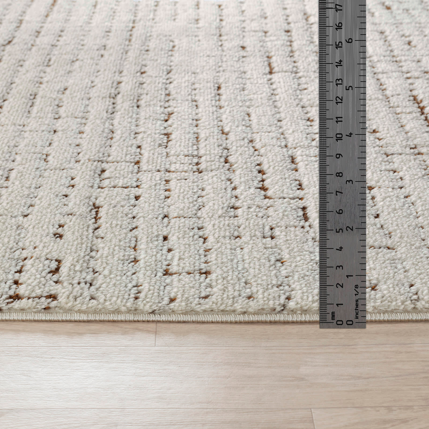 Tapis Japandi moderne scandinave ivoire/terracotta 200x275 – Amandine
