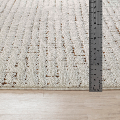Tapis Japandi moderne scandinave ivoire/terracotta 200x275 – Amandine