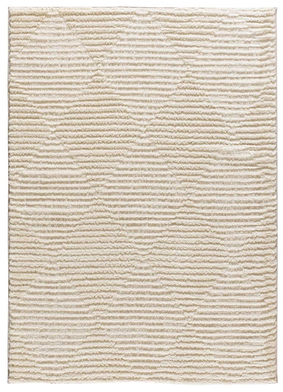 Tapis shaggy Japandi de style scandinave avec relief crème 160x230 cm – Lima