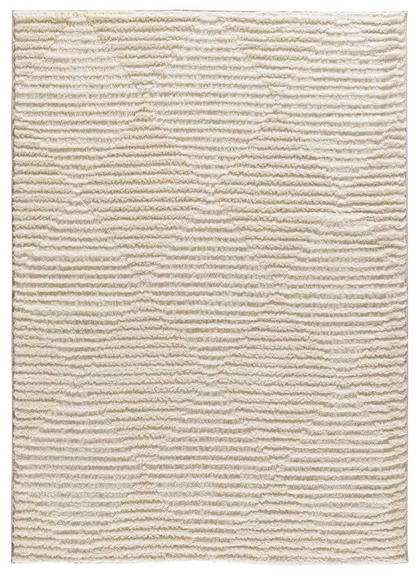 Tapis shaggy Japandi de style scandinave avec relief crème 160x230 cm – Lima