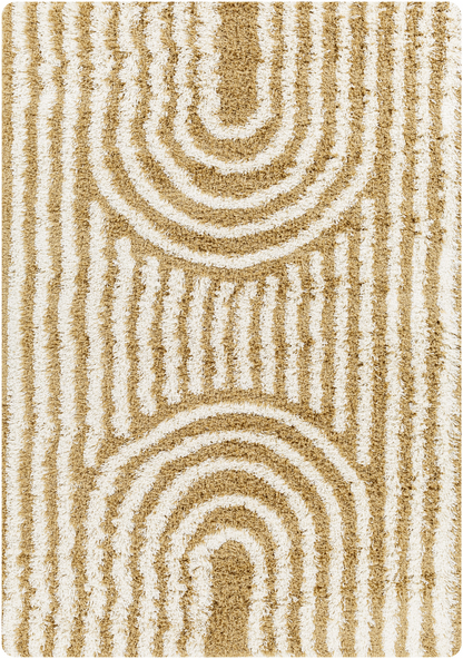 Tapis Shaggy Japandi scandinave blanc/beige 160x220 – Christina