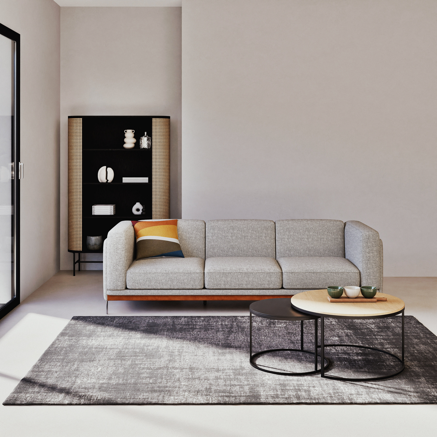 Vase en grès Japandi H22 – Beige
