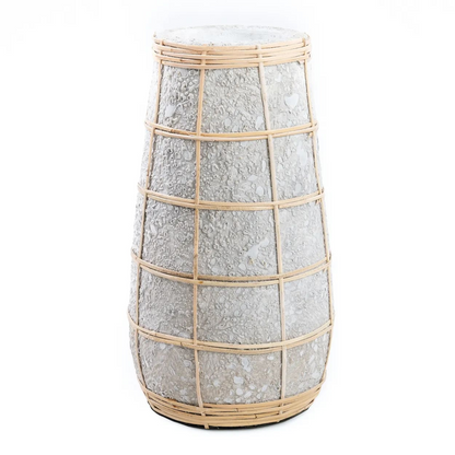 Vase en terre cuite Japandi gris naturel H31 – CUTIE