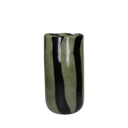 Vase en Verre Japandi Noir et Blanc Ø19cm – Cannes
