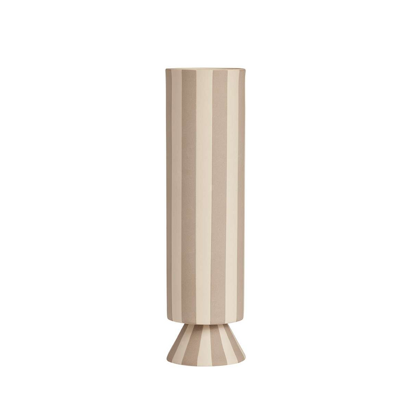 Vase en Grès Japandi gris Ø8,5xH31cm – Toppu